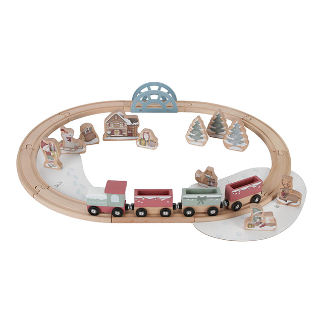 Ziemassvētku koka vilcienu sliežu trase, Christmas Train track, Little Dutch, LD4868