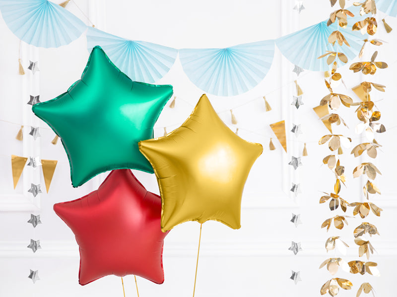 Zvaigzne - folija balons, sarkans, 48cm, FB3S-007, Hēlija baloni Liepājā