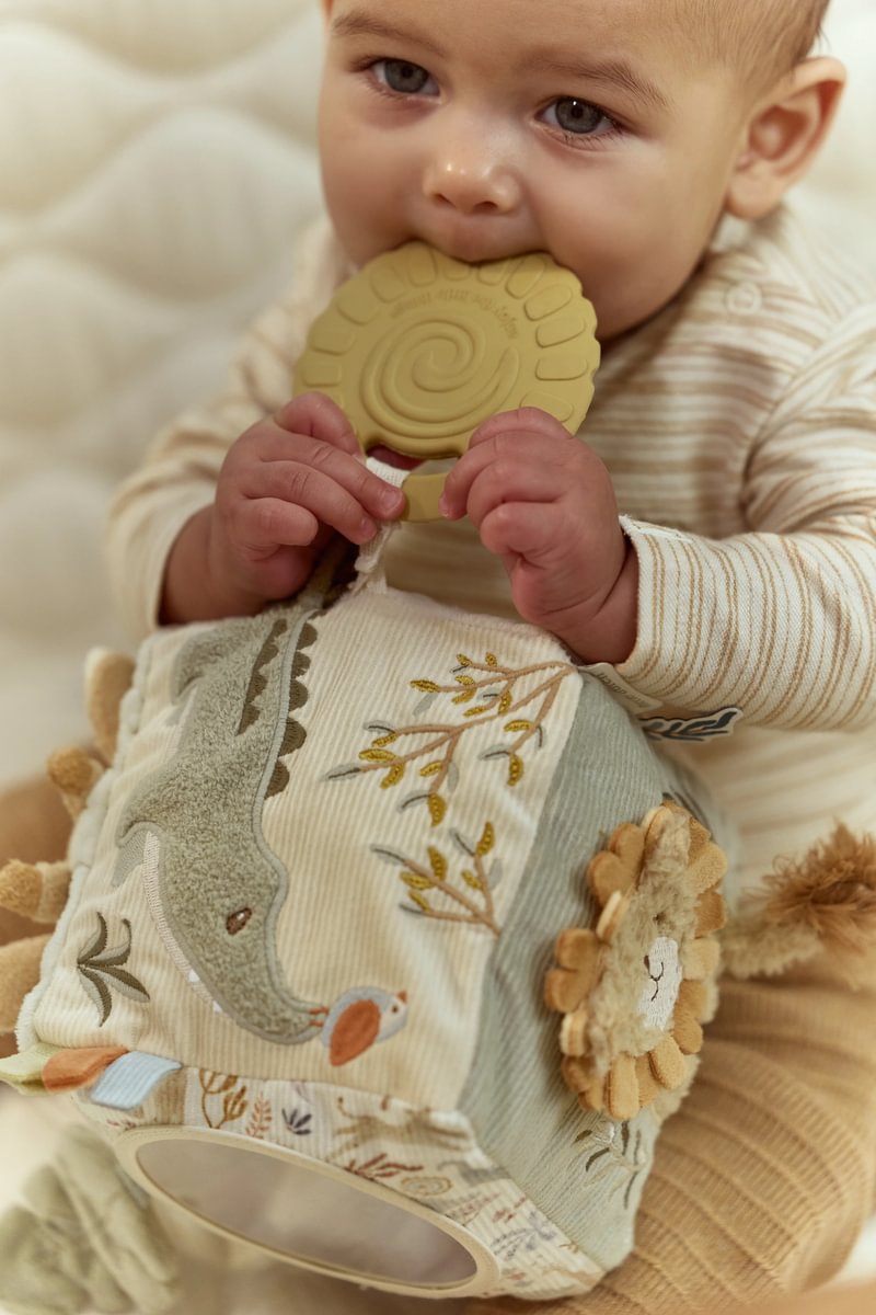 Mīkstais aktivitāšu kubs Safari Friends, Soft Activity Cube, Little Dutch