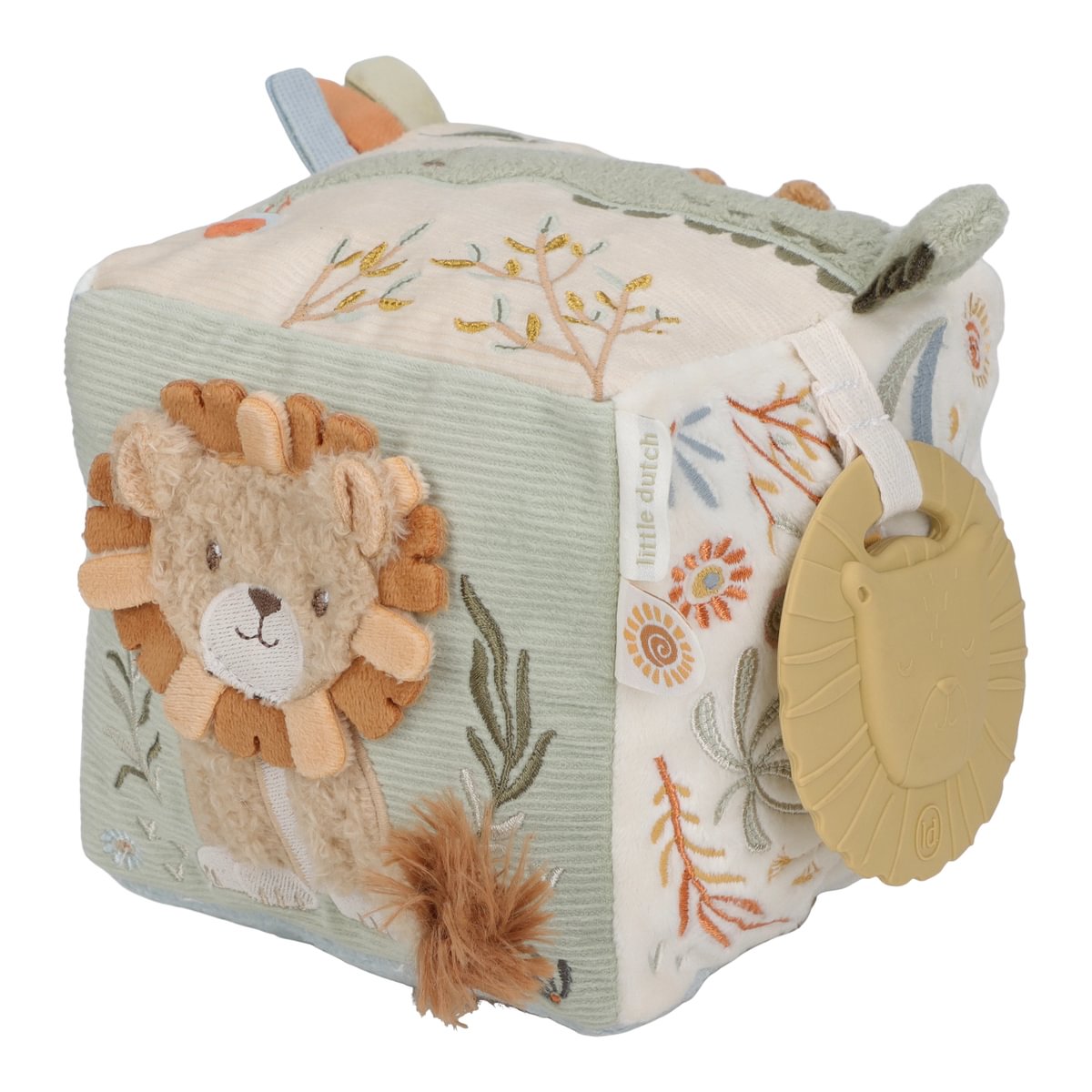 Mīkstais aktivitāšu kubs Safari Friends, Soft Activity Cube, Little Dutch