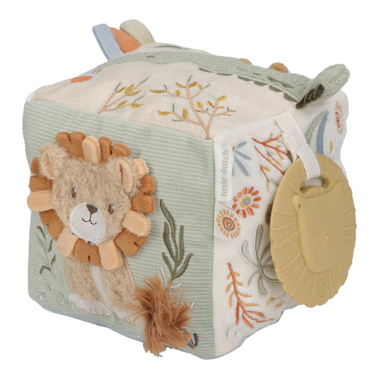 Mīkstais aktivitāšu kubs Safari Friends, Soft Activity Cube, Little Dutch