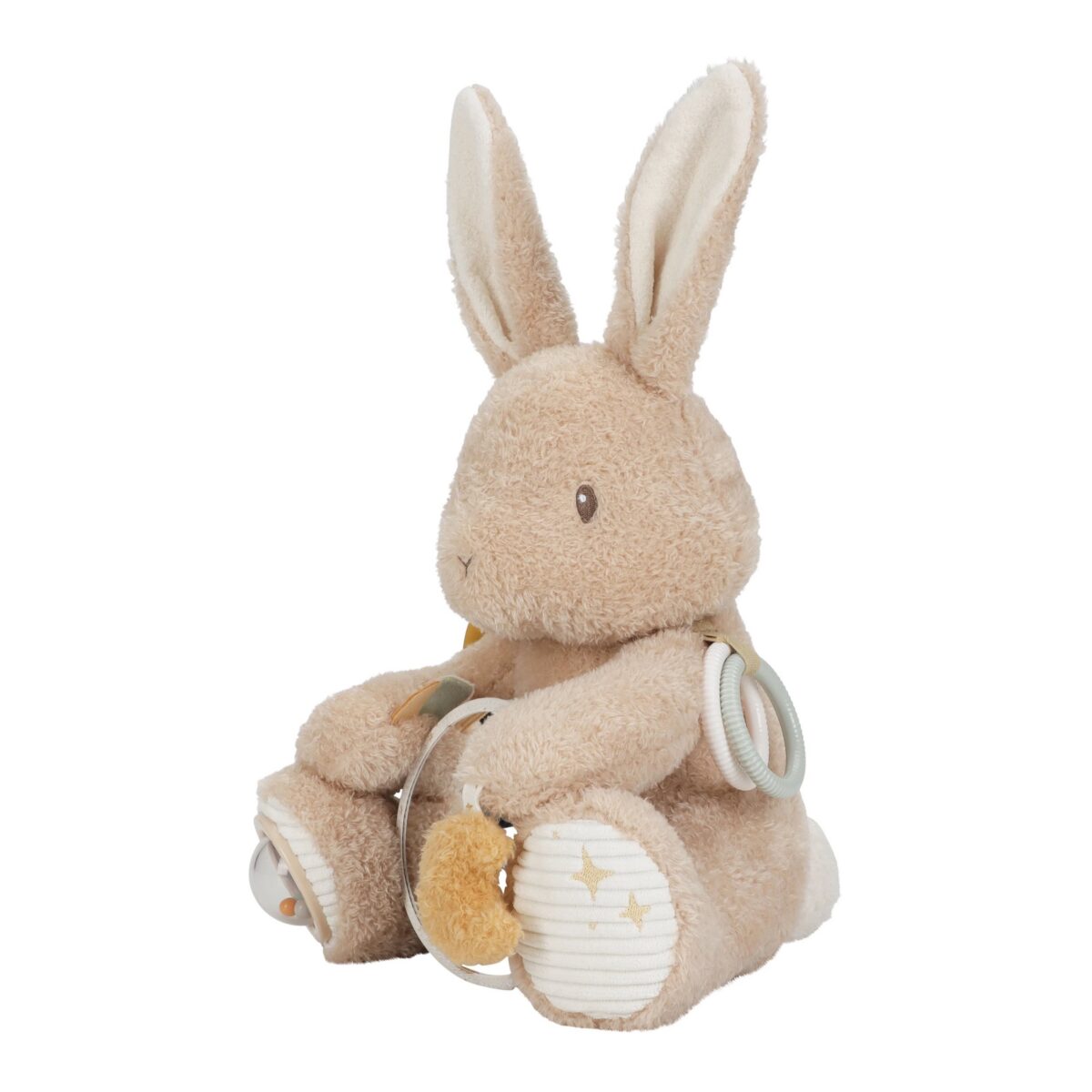 Aktivitāšu rotaļlieta Zaķis - Newborn Naturals, Activity Cuddle Toy Baby Bunny, Little Dutch