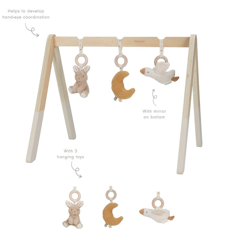 Aktivitāšu statīvs, Baby Gym Newborn Naturals, Little Dutch