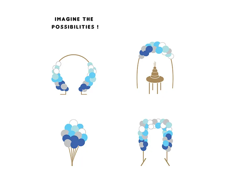 Balonu virtene Zila - Balloon garland Blue