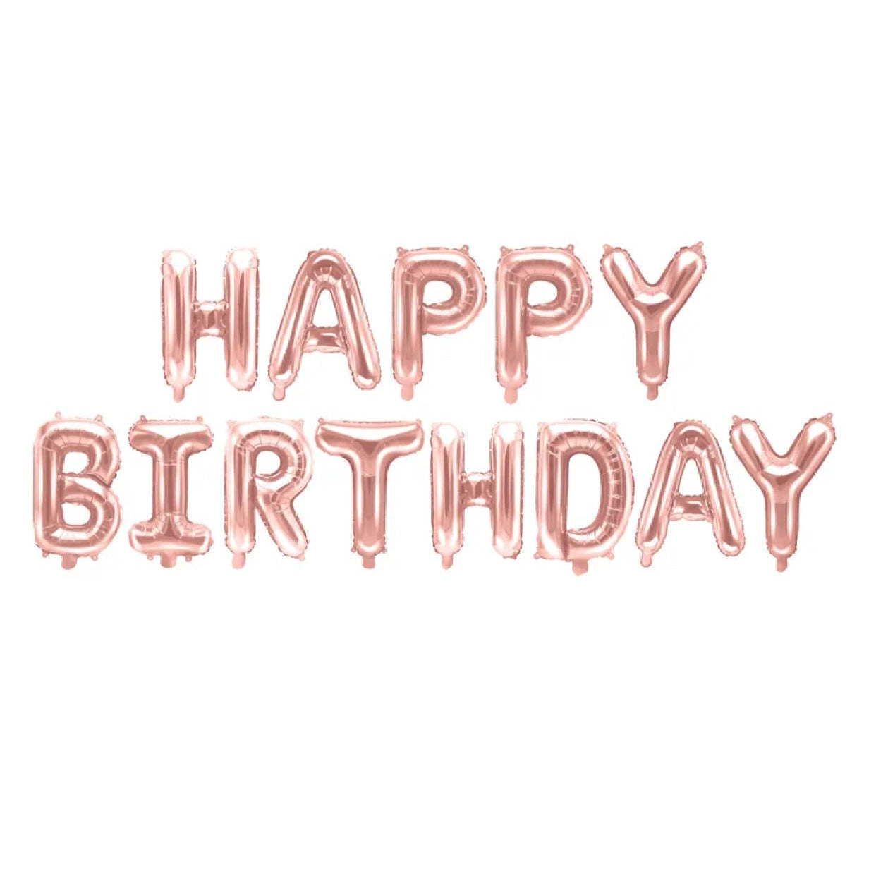 DIY Balonu virtene Happy Birthday, rozā zelta, 340 x 35cm