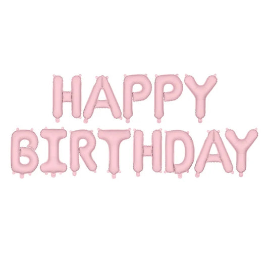 DIY Balonu virtene Happy Birthday, rozā, 340 x 35cm, FB6T-081J