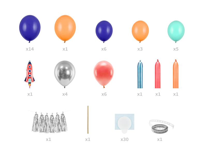 Balonu virtene Raķete - Balloon garland Rocket, GBN9