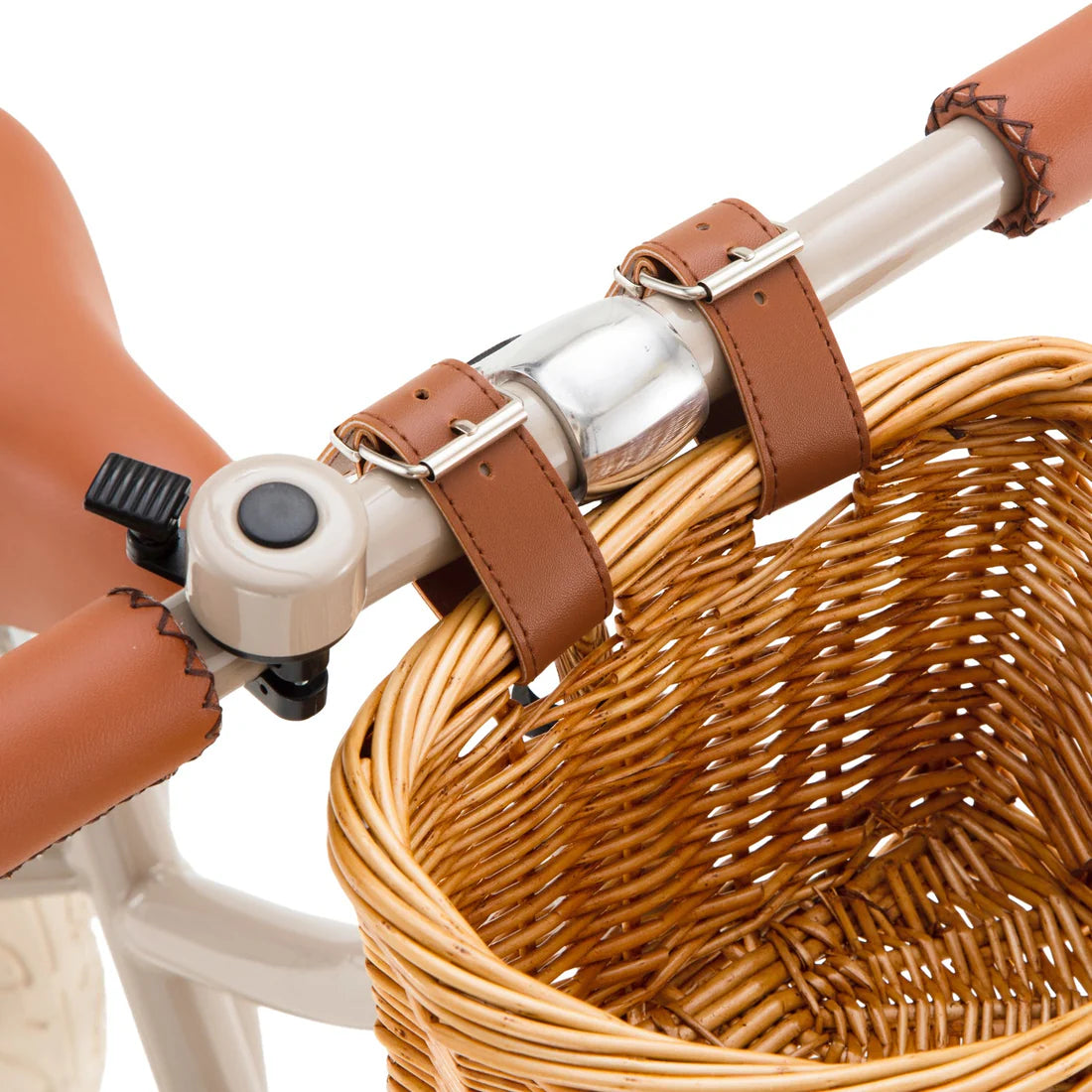 Bērnu skrejritenis ar grozu bēšā krāsā, Balance Bike First Go, Beige, Banwood