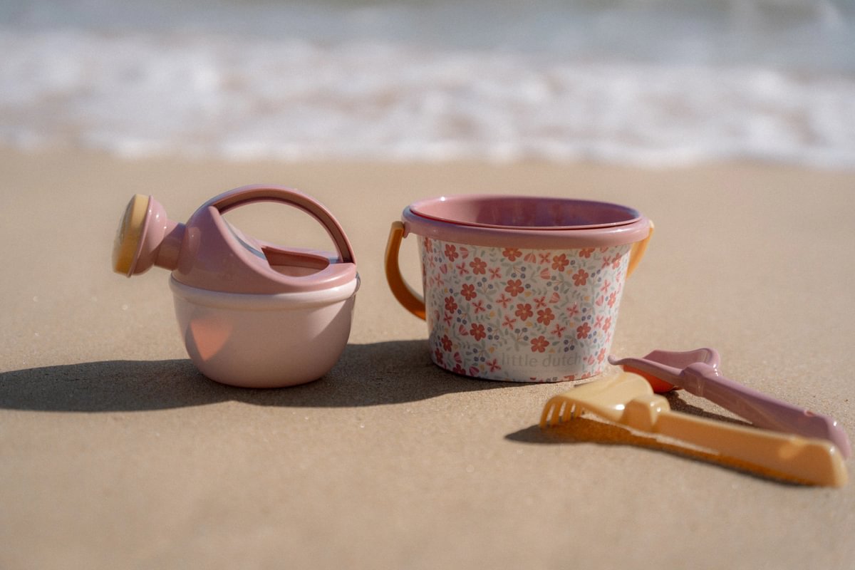 Pludmales rotaļlietu komplekts Pink Flowers, Beach Set, Little Dutch