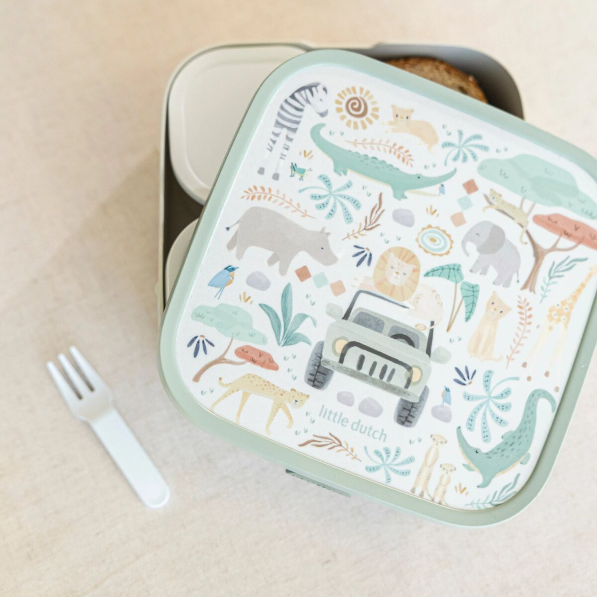 Lielā pusdienu kārba Safari Friends, Lunch box large, Little Dutch, LD107435065421