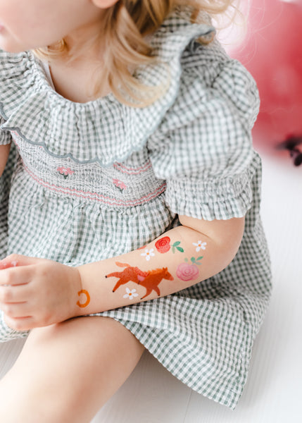 Bērnu tetovējumi - Zirgi, Kids Temporary Tattoos Horse