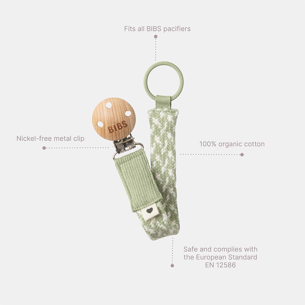 Knupīša klipsis Pacifier Clip - Ivory / Vanilla, BIBS