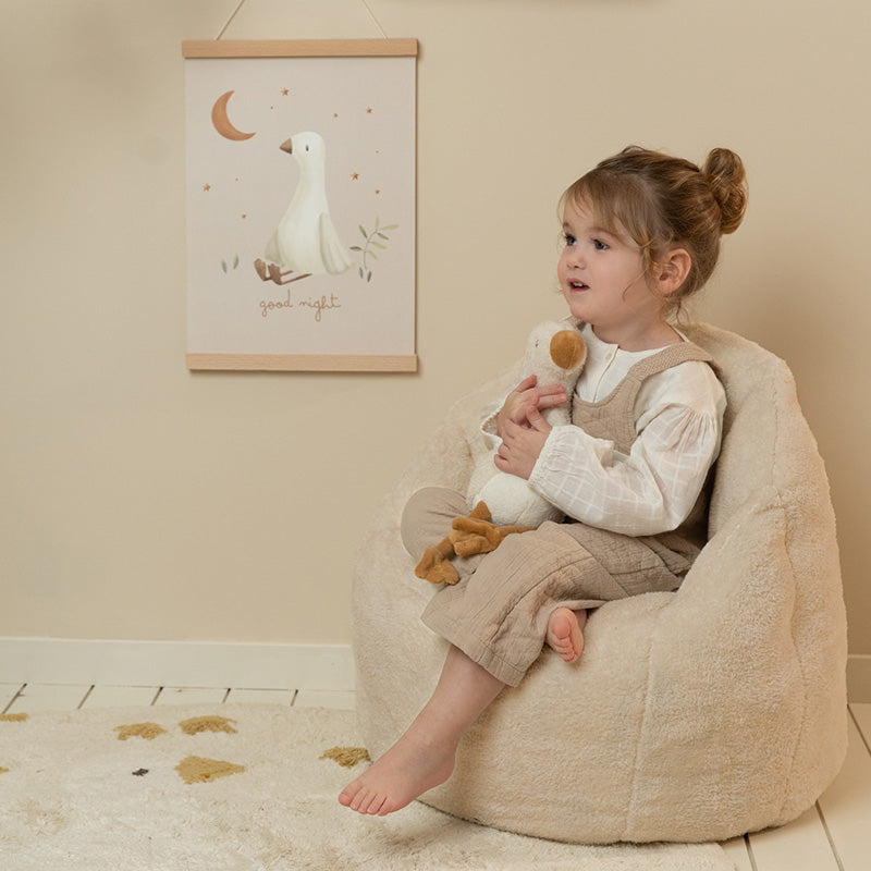 Pufs Teddy Soft Beige, Children’s Armchair, Little Dutch