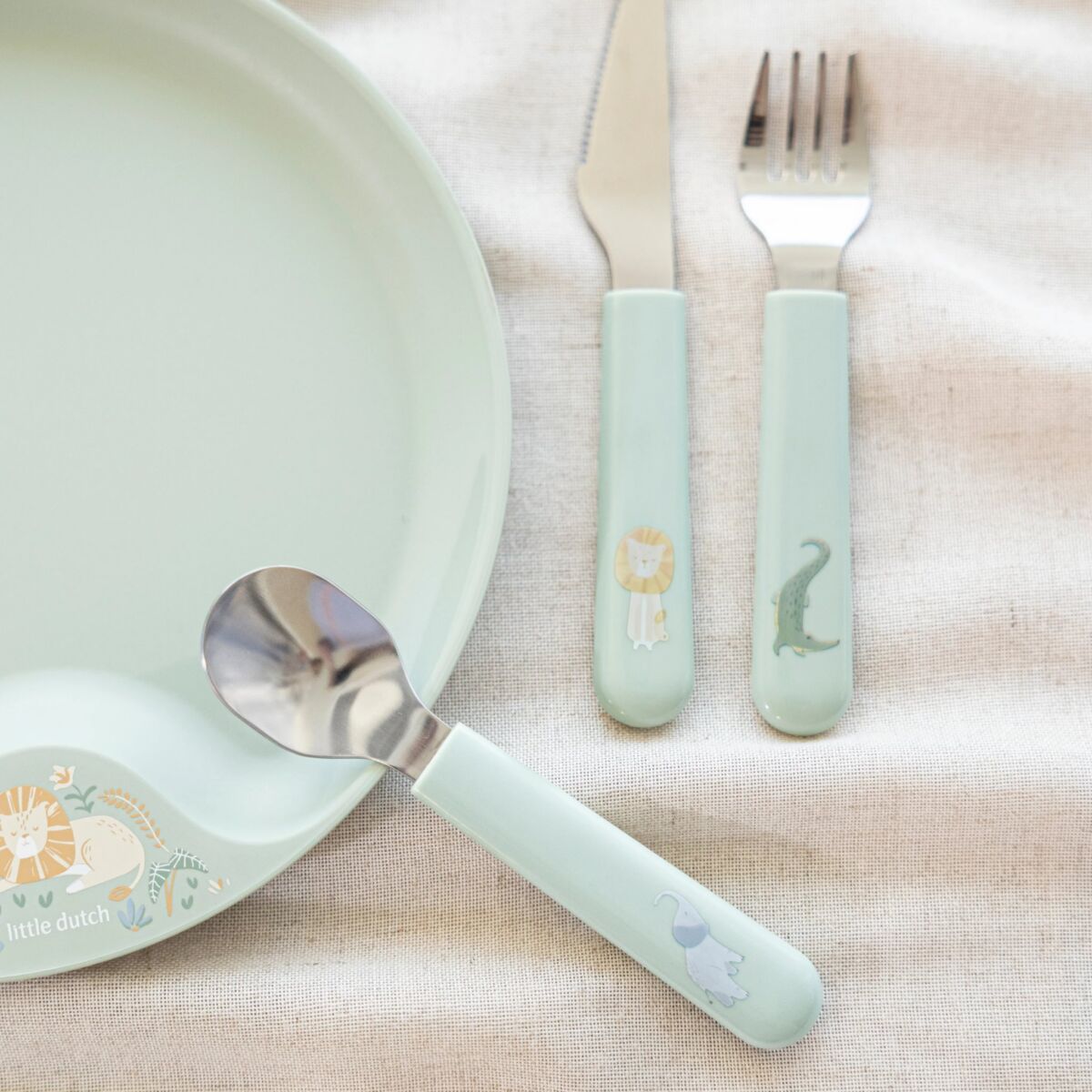 Bērnu galda piederumi Safari Friends, Children’s cutlery, Little Dutch, LD108033065421
