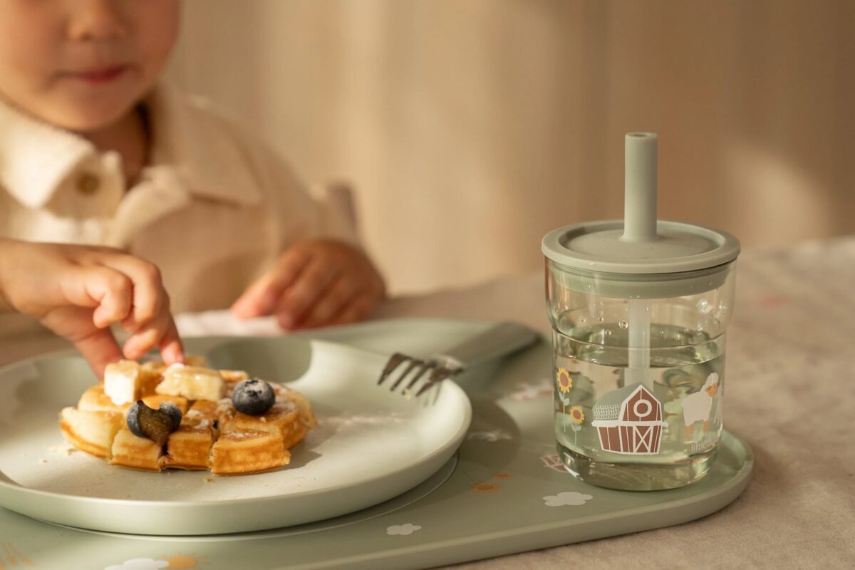 Krūzīte ar salmiņu, Children’s Glass with Straw Little Farm, Little Dutch, LD108023065399
