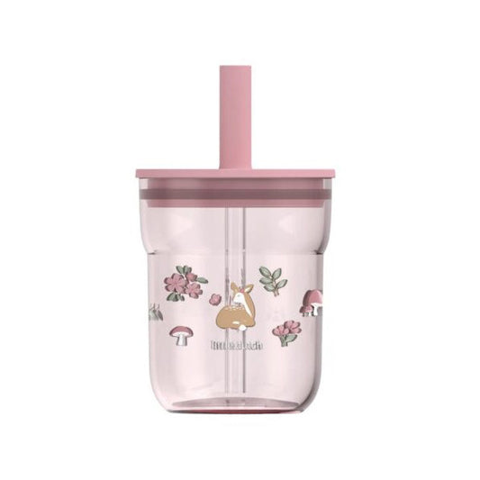 Puodelis su šiaudeliu, Vaikiška stiklinė su šiaudeliu „Fėjų sodas“, „Little Dutch“