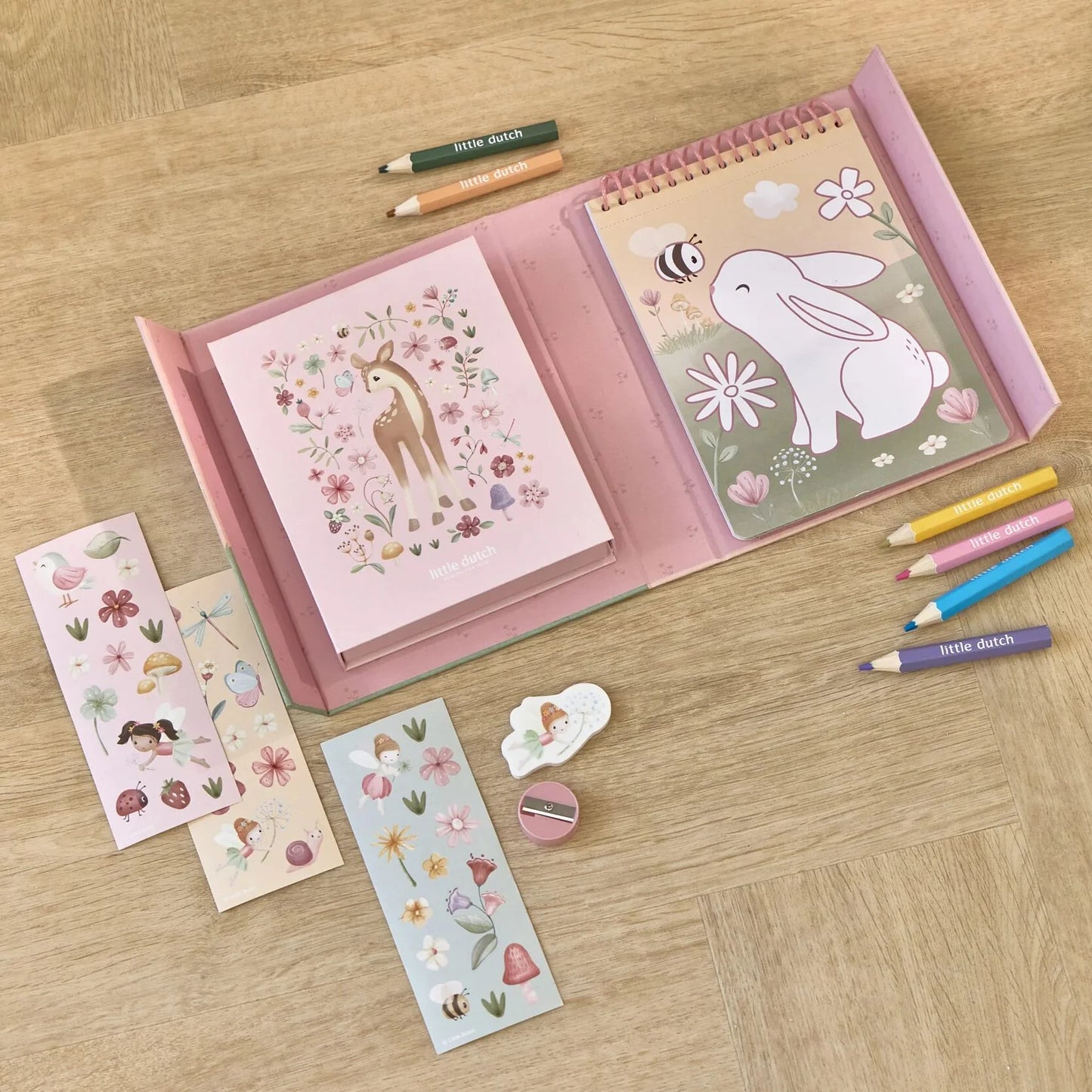 Krāsošanas radošais komplekts Rosa & Fairy Garden, Colour Book Set, Little Dutch, Artikuls: BT126892
