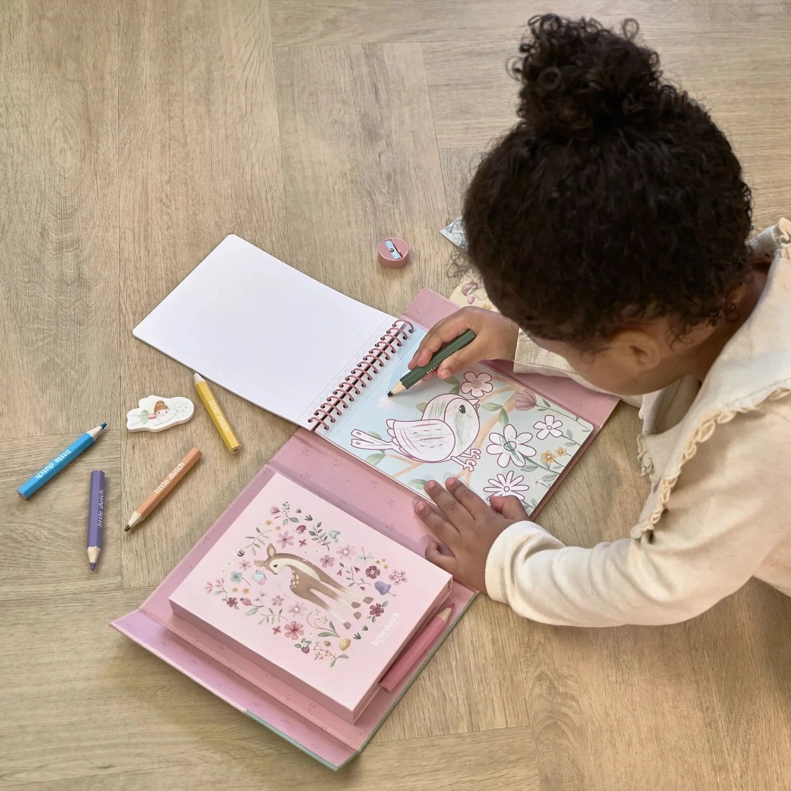Krāsošanas radošais komplekts Rosa & Fairy Garden, Colour Book Set, Little Dutch, Artikuls: BT126892