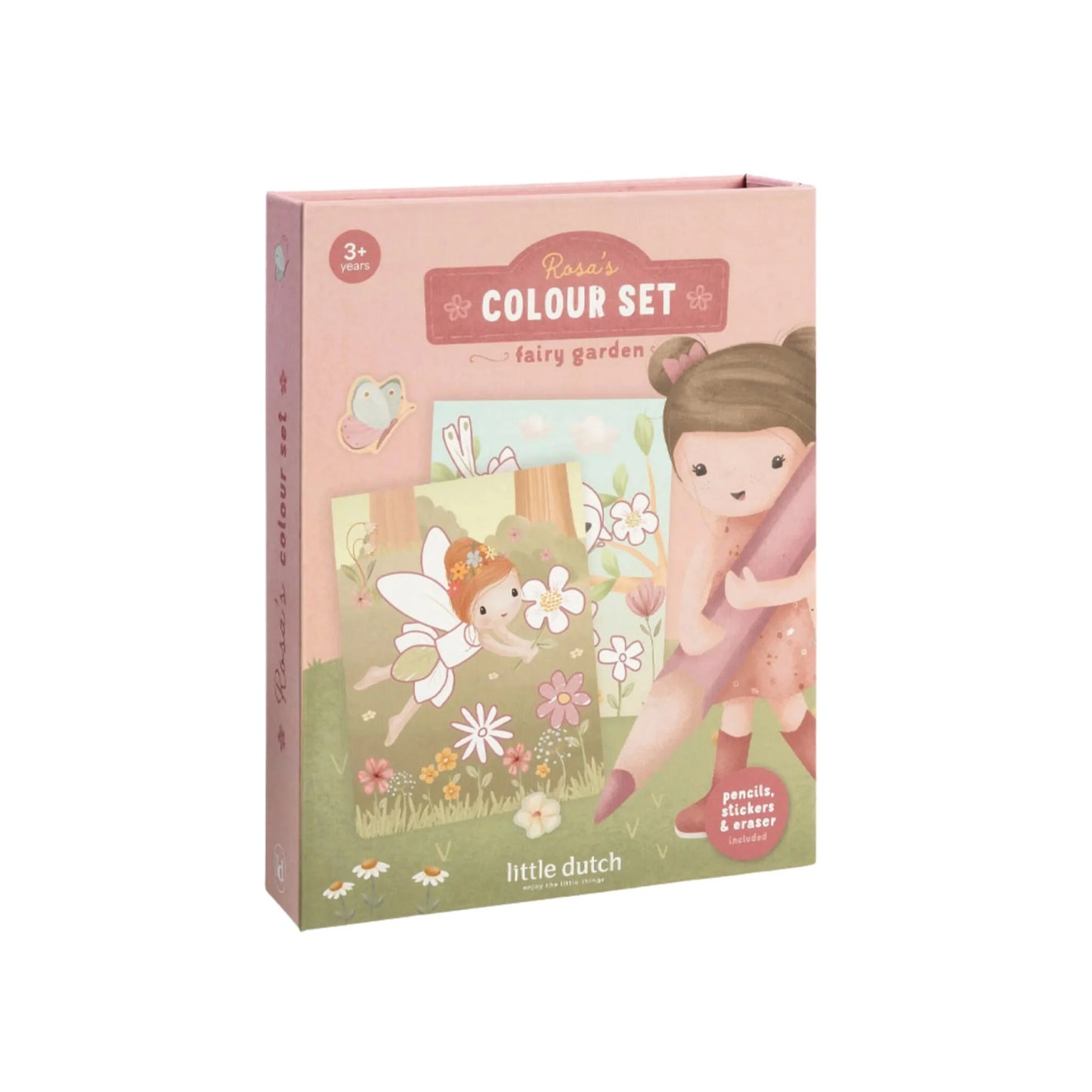 Krāsošanas radošais komplekts Rosa & Fairy Garden, Colour Book Set, Little Dutch, Artikuls: BT126892