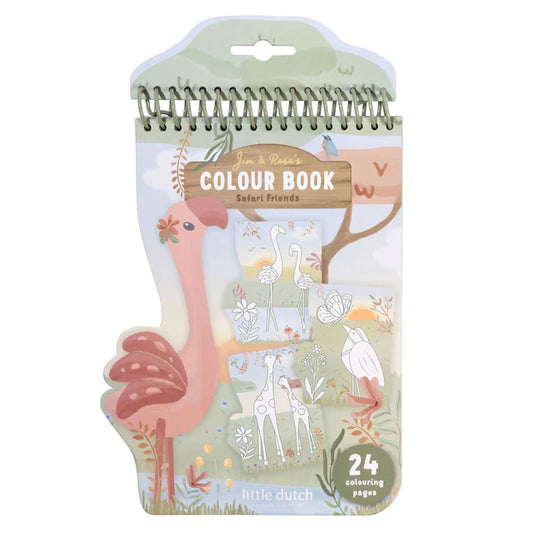 Krāsojamā grāmata Flamingo Safari Friends, Coloring Book, Little Dutch, Artikuls: BT126906