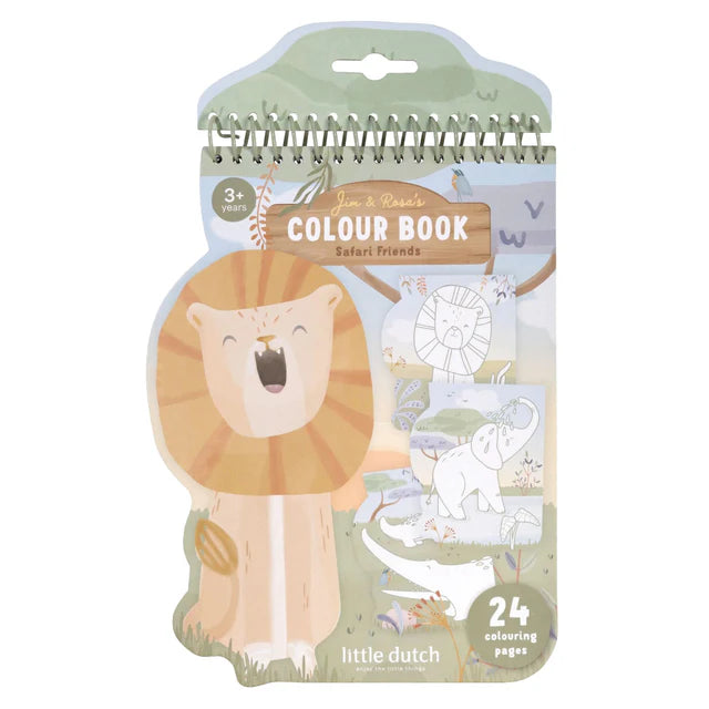Krāsojamā grāmata Lion Safari Friends, Coloring Book, Little Dutch, Artikuls: BT126907