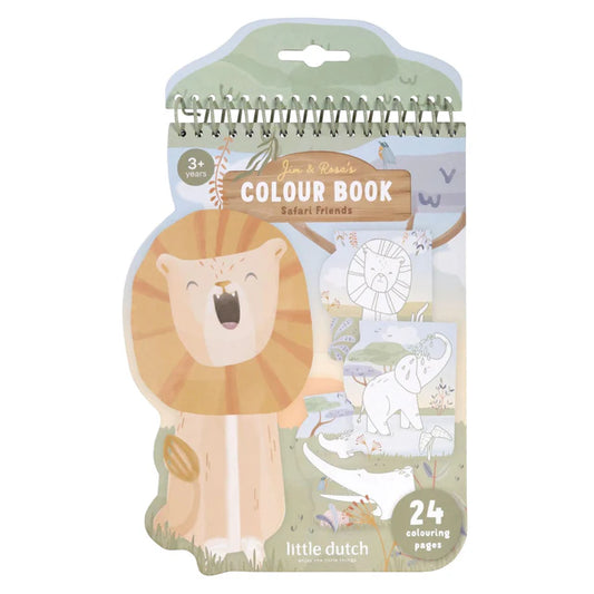 Krāsojamā grāmata Lion Safari Friends, Coloring Book, Little Dutch, Artikuls: BT126907