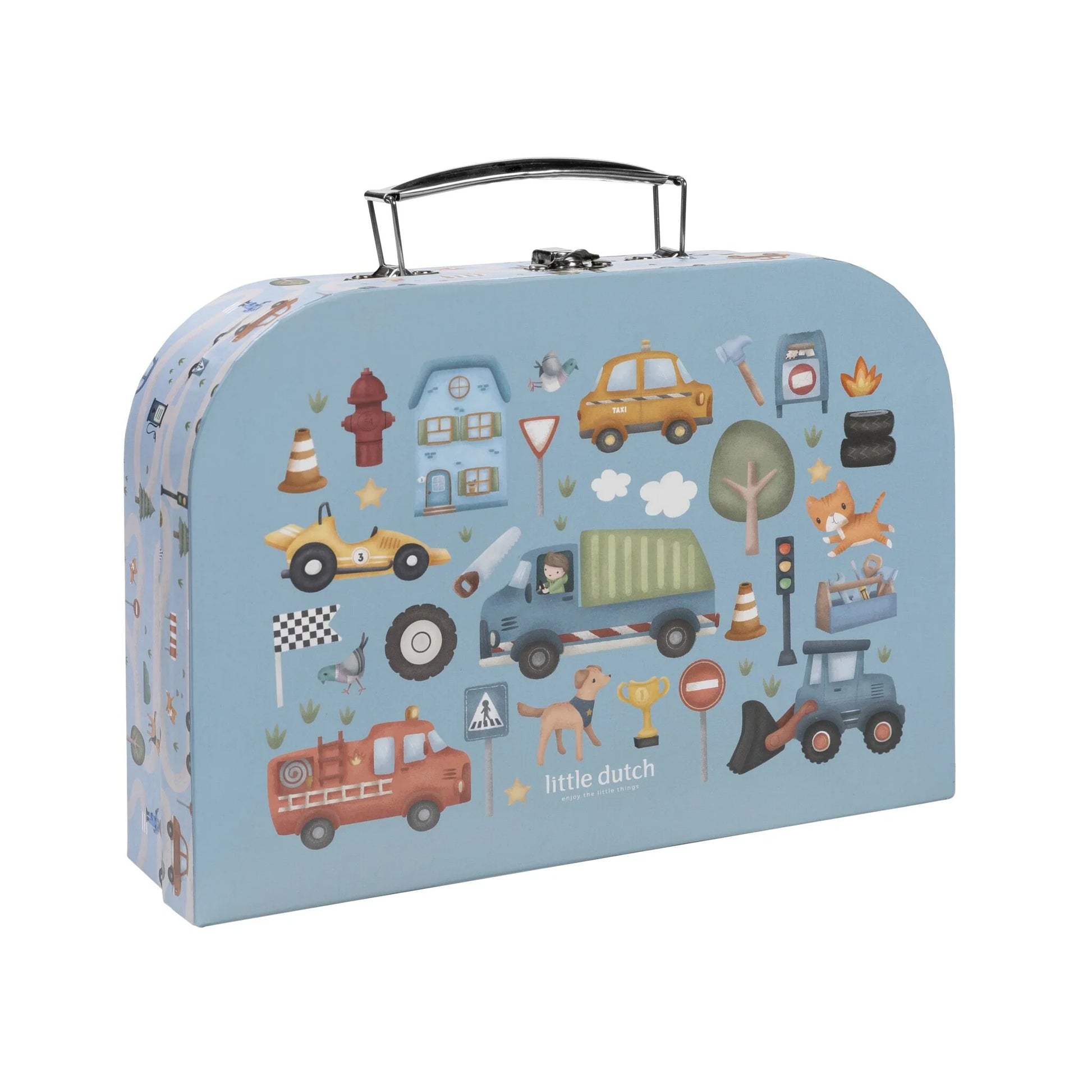 Radošais komplekts koferītī Jim & Vehicles, Creativity Set Suitcase, Little Dutch, LD126899