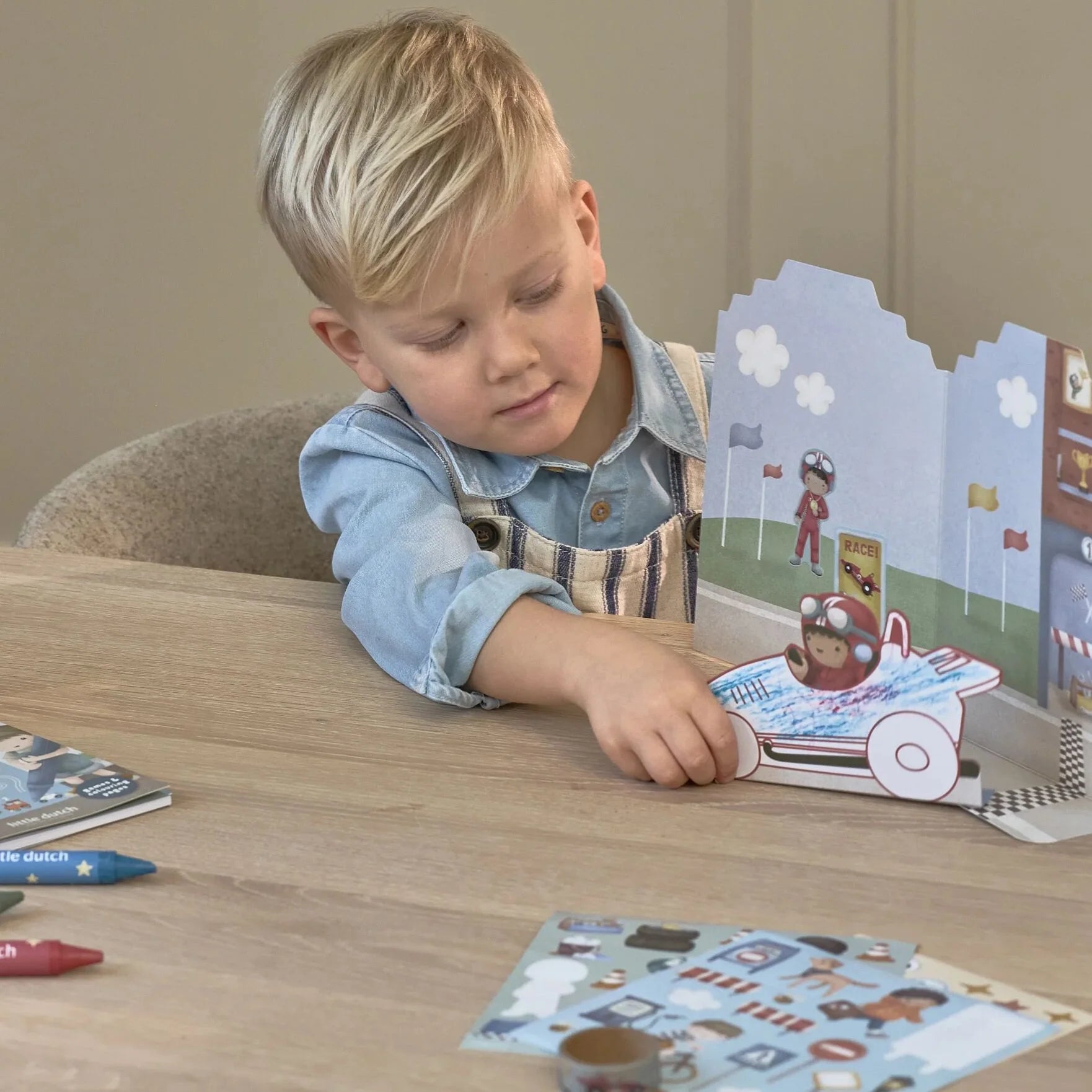 Radošais komplekts koferītī Jim & Vehicles, Creativity Set Suitcase, Little Dutch, LD126899