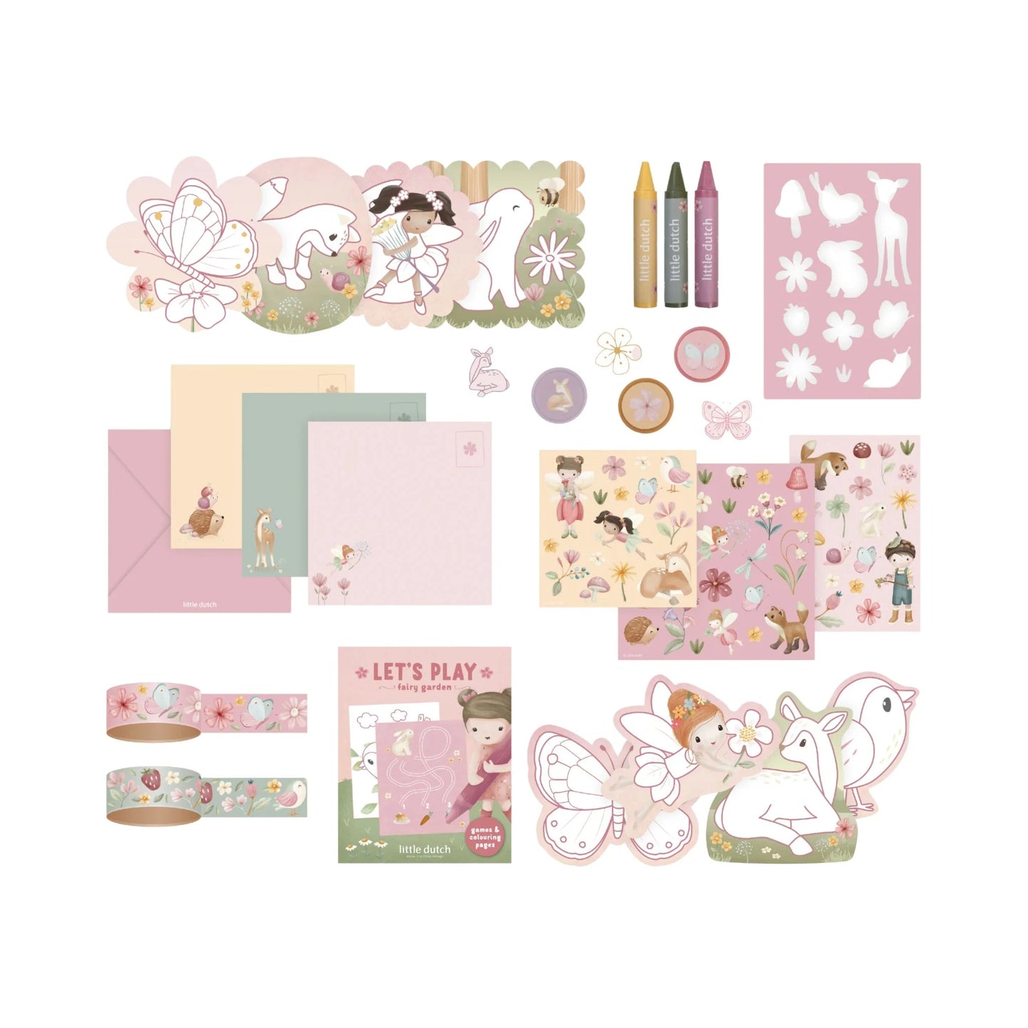 Radošais komplekts koferītī Rosa & Fairy, Creativity Set Suitcase, Little Dutch