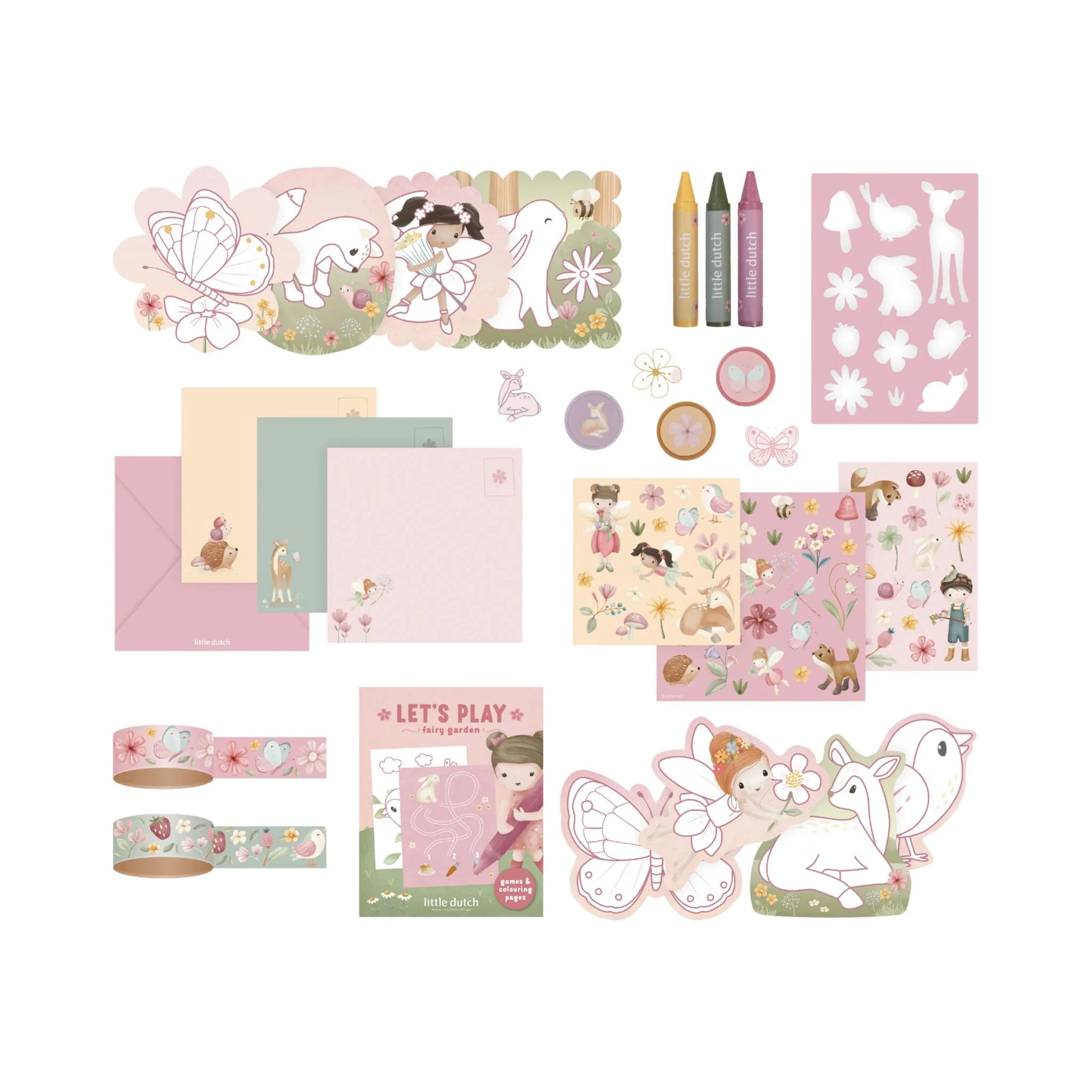 Radošais komplekts koferītī Rosa & Fairy, Creativity Set Suitcase, Little Dutch