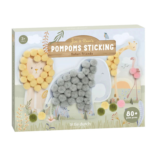 Radošais komplekts ar pomponiem, Pompom Craft Kit, Safari Friends, Artikuls: BT126919