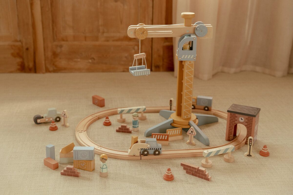 Koka celtņa trase, Crane Set, Little Dutch, ld2542