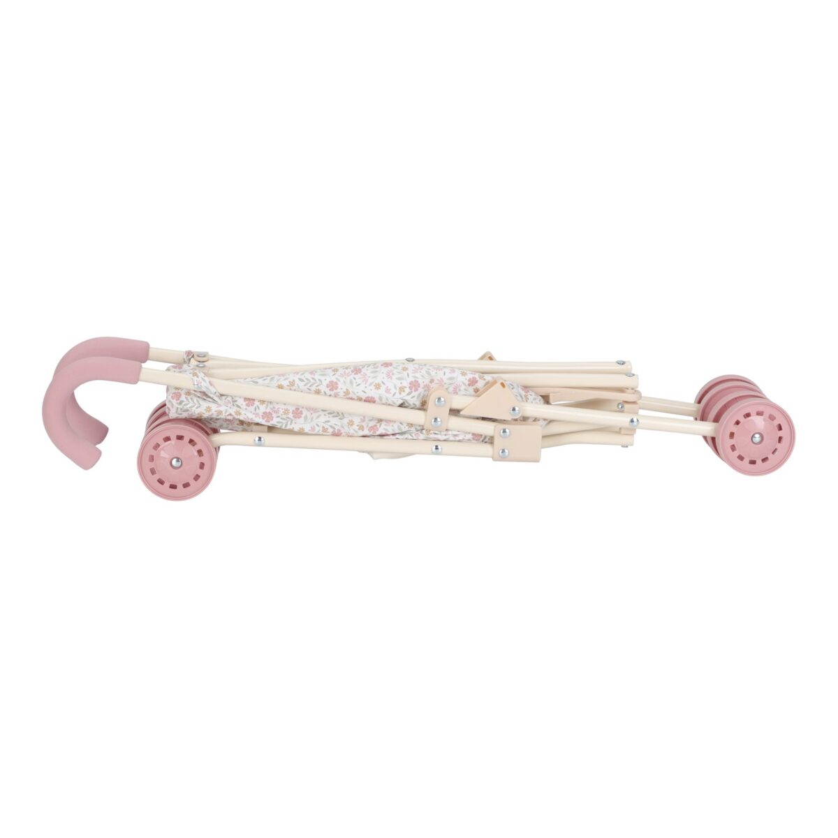 Leļļu rati, Metal Doll Stroller Soft Flowers, Little Dutch, ld4585
