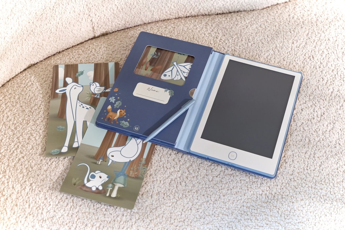 Zīmēšanas tāfele, zila, Drawing Tablet digital Forest Friends, Little Dutch, LD4783
