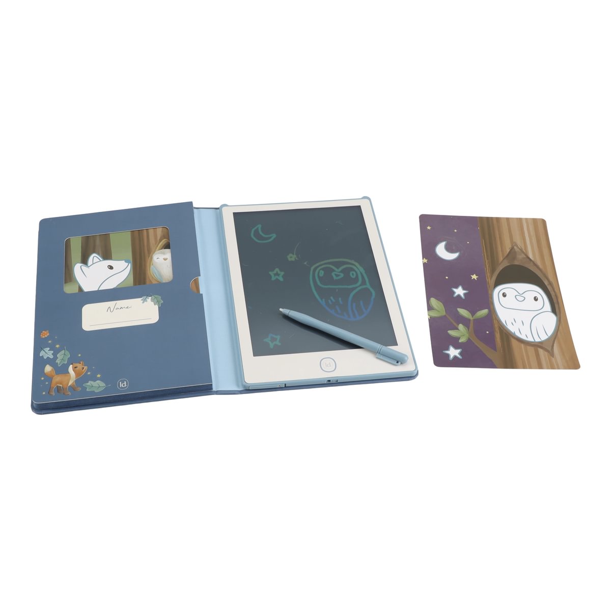 Zīmēšanas tāfele, zila, Drawing Tablet digital Forest Friends, Little Dutch, LD4783