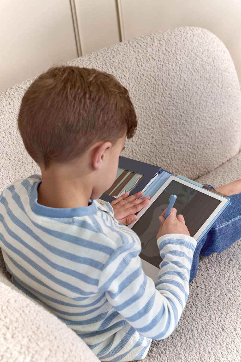 Zīmēšanas tāfele, zila, Drawing Tablet digital Forest Friends, Little Dutch, LD4783