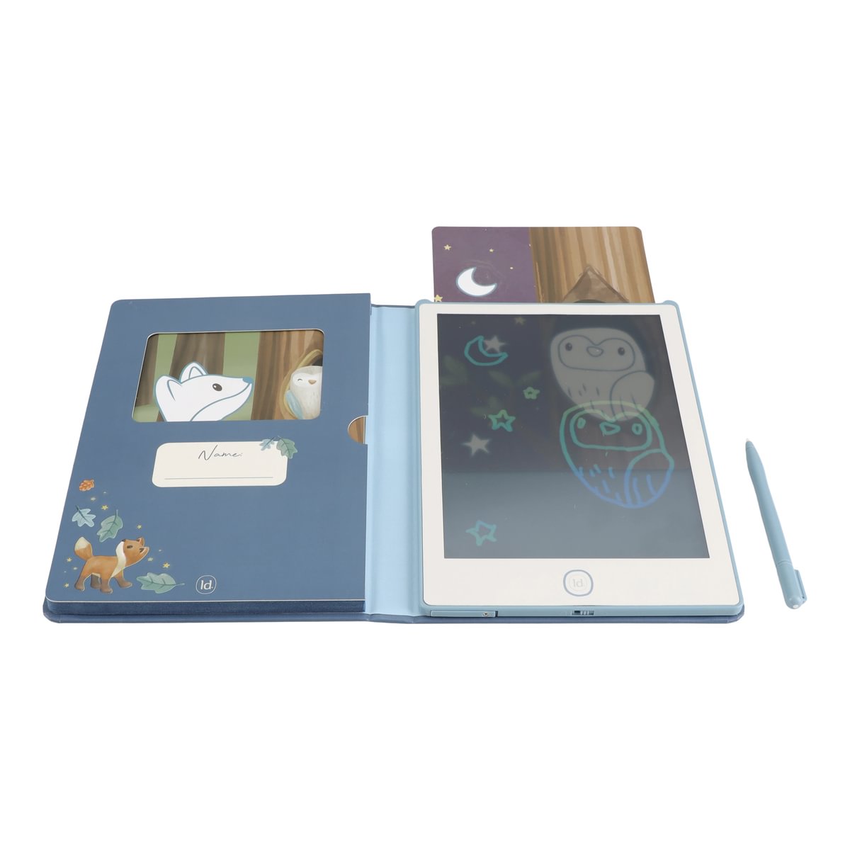 Zīmēšanas tāfele, zila, Drawing Tablet digital Forest Friends, Little Dutch, LD4783
