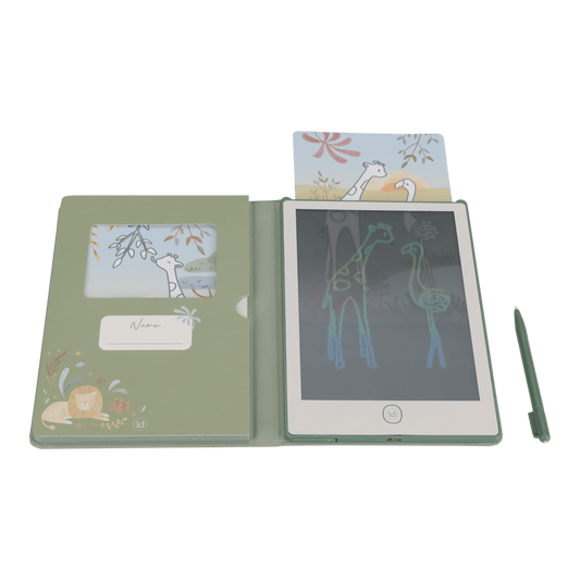 Zīmēšanas tāfele, zaļa Drawing Tablet digital Safari friends, Little Dutch, LD7491