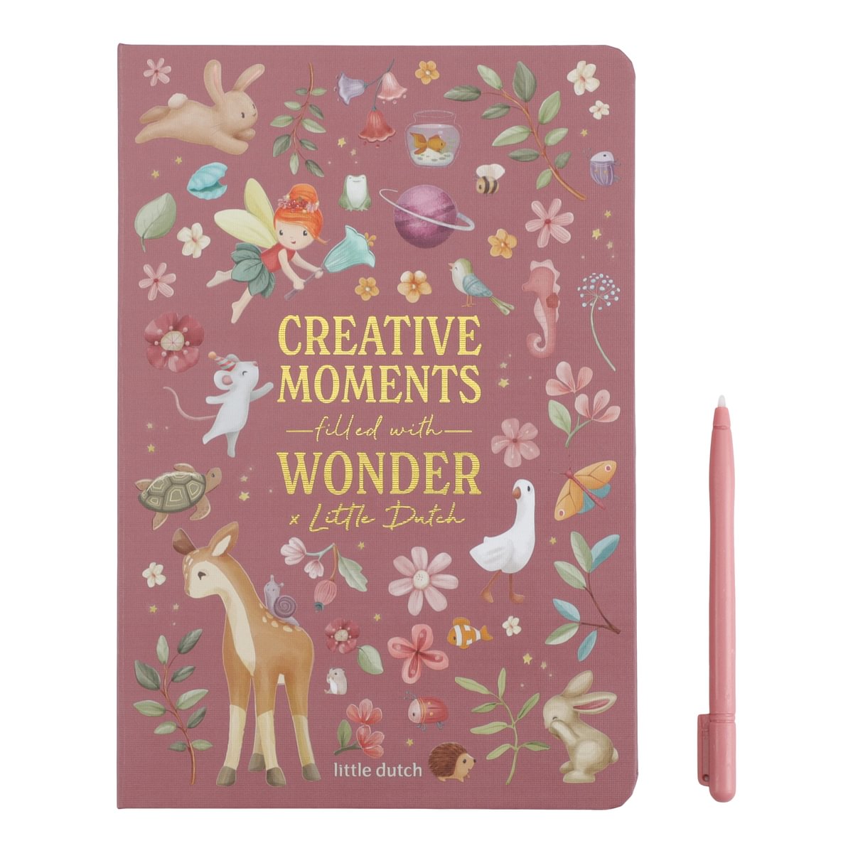 Zīmēšanas tāfele, rozā, Drawing Tablet digital Fairy Garden, Little Dutch, LD4782