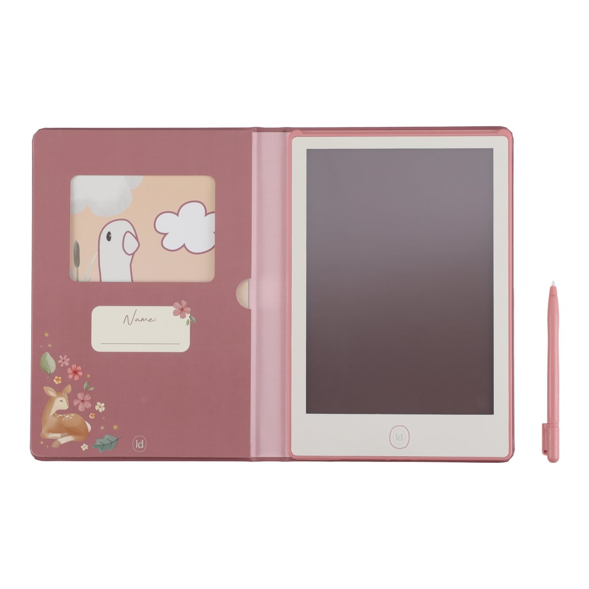 Zīmēšanas tāfele, rozā, Drawing Tablet digital Fairy Garden, Little Dutch, LD4782