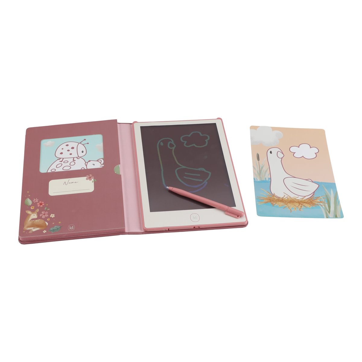 Zīmēšanas tāfele, rozā, Drawing Tablet digital Fairy Garden, Little Dutch, LD4782