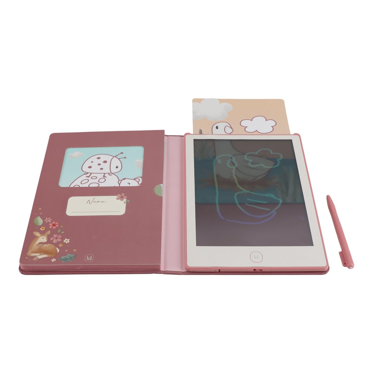 Zīmēšanas tāfele, rozā, Drawing Tablet digital Fairy Garden, Little Dutch, LD4782