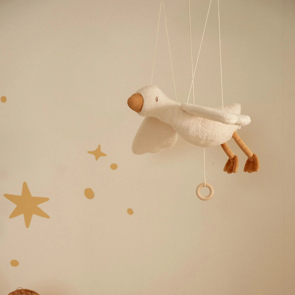 Karināmā mūzikas rotaļlieta Flying Little Goose - Newborn naturals, Little Dutch