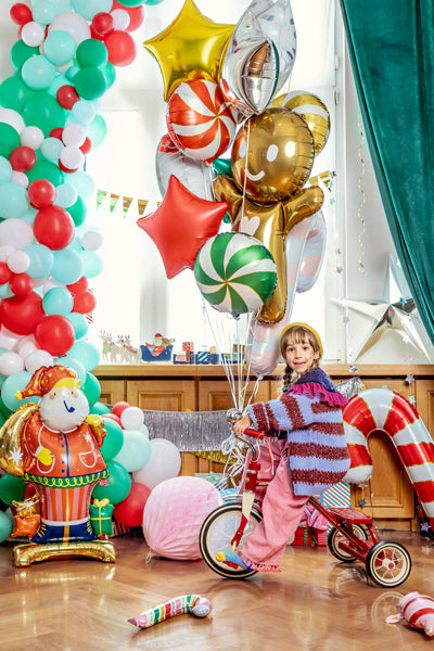 Liels balons Ziemassvētku vecītis Santa, stāvošs - pildāms ar gaisu