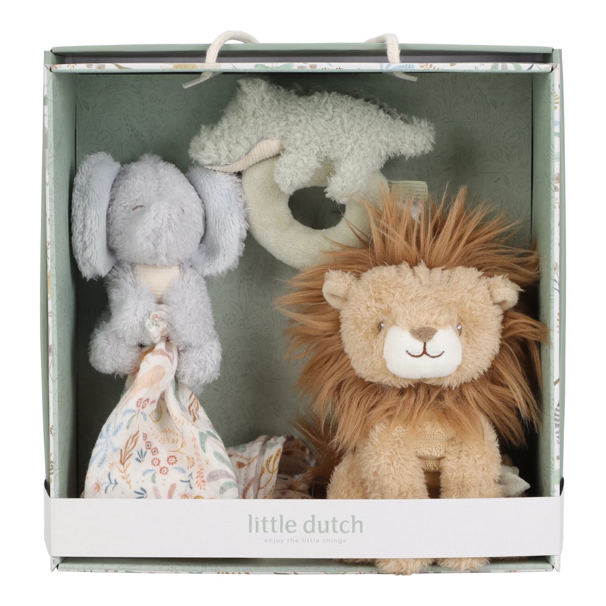 Raudzību dāvanu komplekts jaundzimušajam, Giftbox Safari Friends, Little Dutch, ld8315
