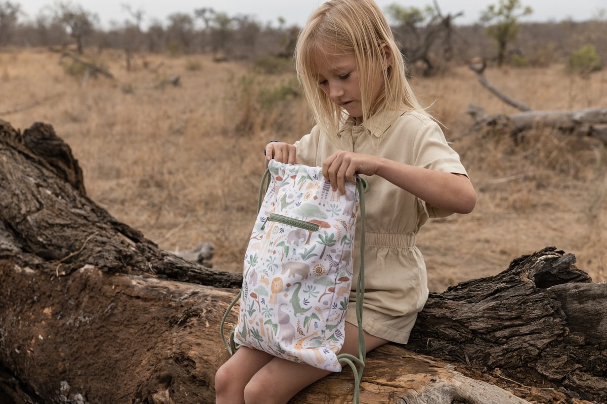 Bērnu sporta mugursoma, Gym Bag Safari Friends, Little Dutch, ld4923