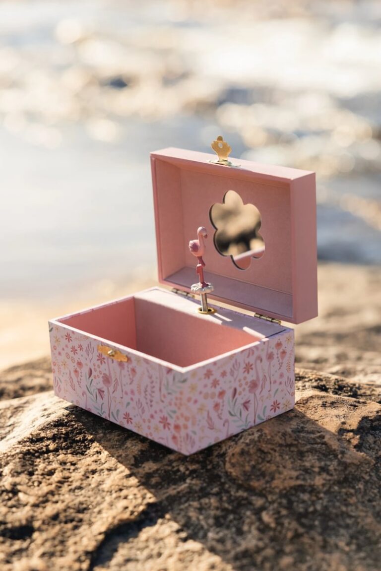 Muzikālā rotaslietu lādīte Jewellery Box Safari Friends Flamingo, Little Dutch, Artikuls: BT126914