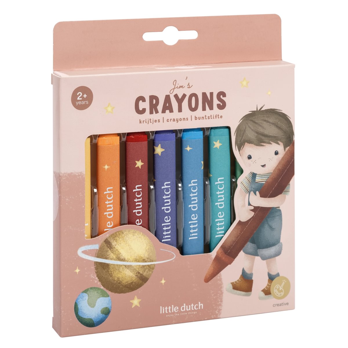 Krītiņi Jim & Friends, Wax Crayons, Little Dutch, 126718
