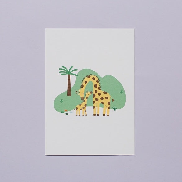 Apsveikuma kartīte Žirafe, Tu Tu Family x Manilla