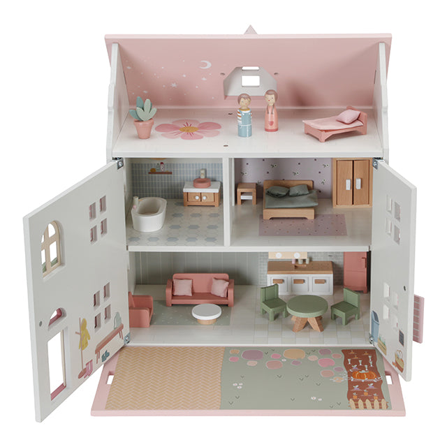 Jaunā Little Dutch koka leļļu māja, Little Farm Doll's House, LD7117